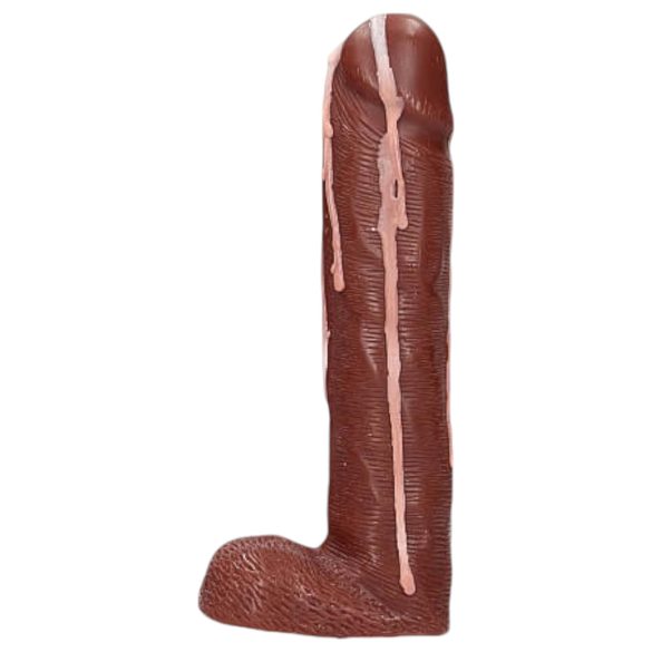 Dicky Cum - sabonete formato pênis com testículos - marrom (250g)