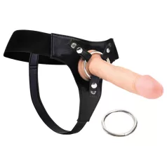 RealRock Deluxe - arnês pênis cintura baixa - preto