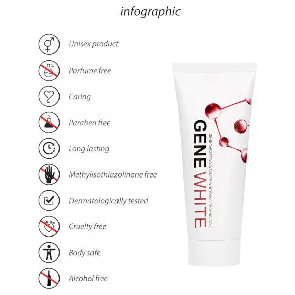 Pharmquests Gene White - creme clareador de pele - 100ml