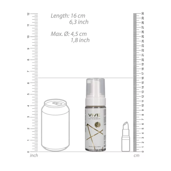 Vive - limpador de brinquedos eróticos em espuma - 140ml