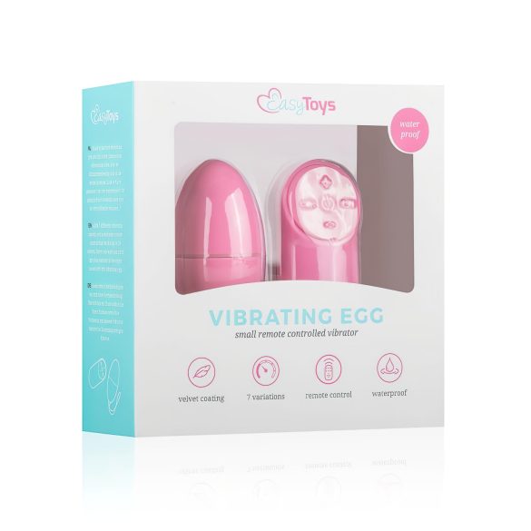 Easytoys - Ovo Vibratório com 7 Ritmos e Controle Remoto (Rosa)