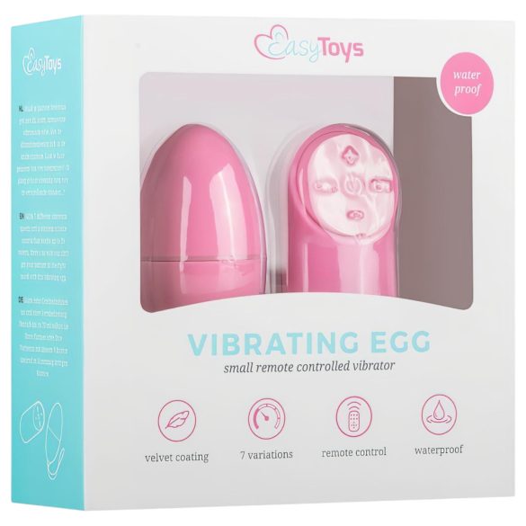Easytoys - Ovo vibratório com 7 ritmos e controle remoto (rosa)