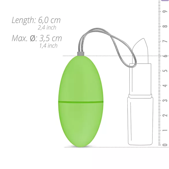 Easytoys - Ovo vibratório com 7 ritmos (verde)