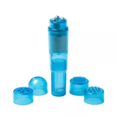   Easytoys Pocket Rocket - vibrador clitoriano com acessórios - azul - 5 peças