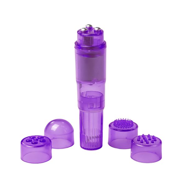 Conjunto Easytoys Pocket Rocket - Vibrador Roxo (5 Peças)