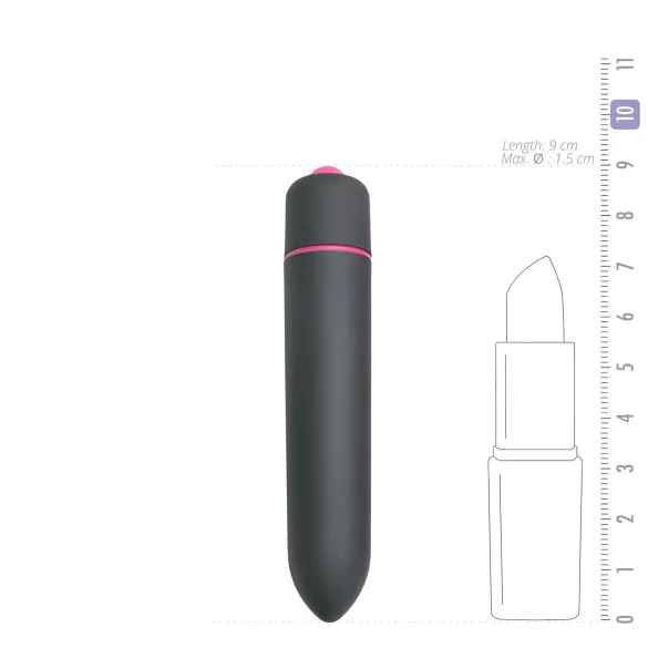 Easytoys - vibrador bullet à prova d'água - preto