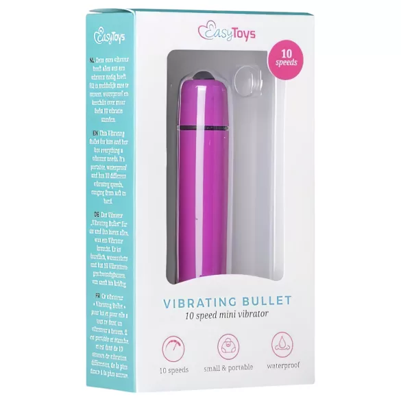 Easytoys - vibrador bullet à prova d'água - roxo