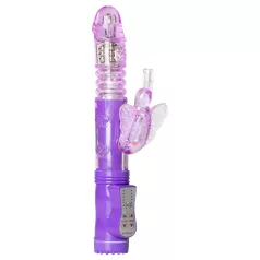   Easytoys Butterfly - vibrador rotativo com pulsação - silicone roxo
