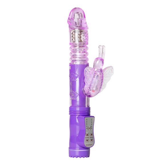 Easytoys Butterfly - vibrador rotativo e pulsante (roxo)