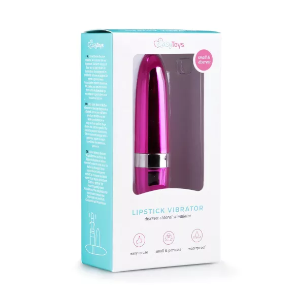 Easytoys - vibrador batom à prova d'água - rosa