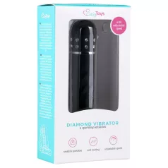   Easytoys Diamond Twirled - vibrador bastão texturizado - silicone preto