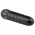 Easytoys Diamond Twirled - vibrador bastão texturizado - silicone preto