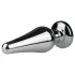 Easytoys Metal No.11 - plug anal com pedra rosa - metal prateado 3,5cm