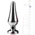 Easytoys Metal No.11 - plug anal com pedra rosa - metal prateado 3,5cm