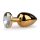 Easytoys Metal Nº1 - Plug Anal Cônico Dourado com Pedra Branca (2,5cm)