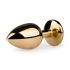 Easytoys Metal Nº1 - Plug Anal Cônico Dourado com Pedra Branca (2,5cm)