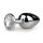Easytoys - Plug Anal de Metal (prata e branco)