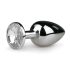 Easytoys - Plug Anal de Metal (prata e branco)