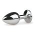 Easytoys - Plug Anal de Metal (prata e branco)