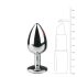 Easytoys - Plug Anal de Metal (prata e branco)