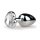 Easytoys Metal No.2 - Plug Anal com Pedra de Coração (Prata-Branco)