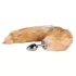 Easytoys Fox NO1 - plug anal metálico com cauda de raposa - prata/vermelho