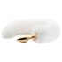Easytoys Fox NO13 - plug anal metálico com rabo de raposa (dourado-branco)