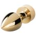 Easytoys Fox NO13 - plug anal metálico com rabo de raposa (dourado-branco)