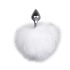 Plug Anal Metálico com Cauda de Coelho Easytoys Bunny NO1 (prata-branco)
