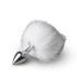 Plug Anal Metálico com Cauda de Coelho Easytoys Bunny NO1 (prata-branco)