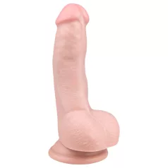 Easytoys - dildo com ventosa e testículos - 15cm - cor pele