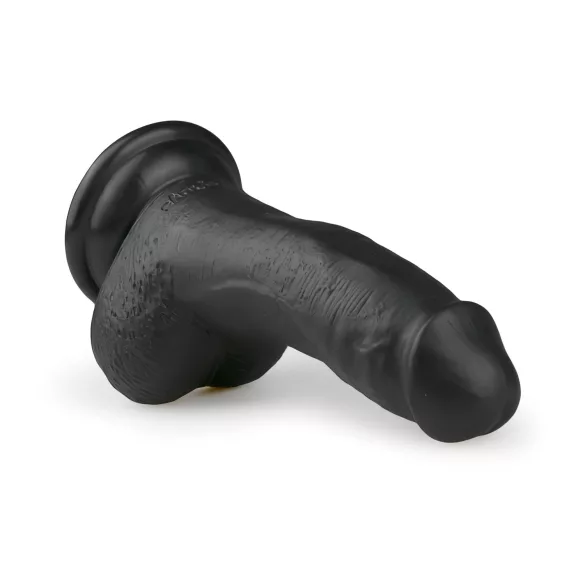 Easytoys - dildo com ventosa e escroto 15cm - preto