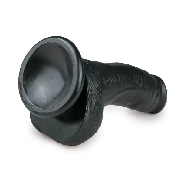 Easytoys - dildo com ventosa e escroto 15cm - preto