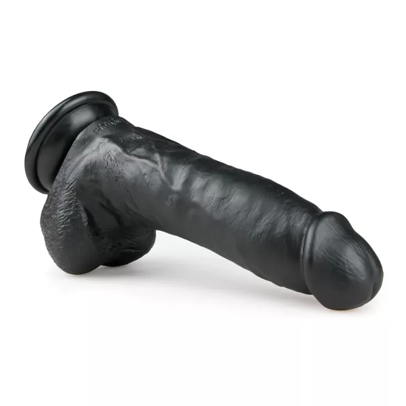 Easytoys - dildo com ventosa e testículos - 20cm - preto