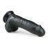 Easytoys - Dildo com ventosa e testículos (20cm) - preto