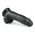 Easytoys - dildo com ventosa e testículos - 20cm - preto