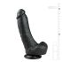 Easytoys - Dildo com ventosa e testículos (20cm) - preto