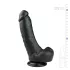 Easytoys - dildo com ventosa e testículos - 20cm - preto