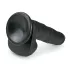 Easytoys - vibrador dildo com ventosa e escroto - 22,5cm - preto