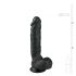 Easytoys - Dildo com ventosa e escroto (22,5 cm) - Preto
