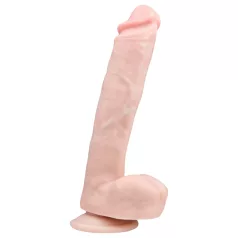   Easytoys - dildo com ventosa e escroto - realístico 26,5cm - cor natural