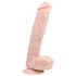 Easytoys - Dildo Grande com Ventosa e Testículos (26,5cm) - Cor Natural