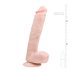 Easytoys - Dildo Grande com Ventosa e Testículos (26,5cm) - Cor Natural