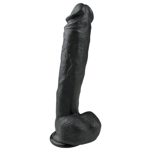 Easytoys - Dildo Grande com Ventosa e Testículos (26,5cm) - Preto