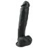 Easytoys - Dildo Grande com Ventosa e Testículos (26,5cm) - Preto