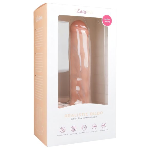 Easytoys - Dildo Grande com Ventosa e Escroto (29.5cm) - Cor Natural