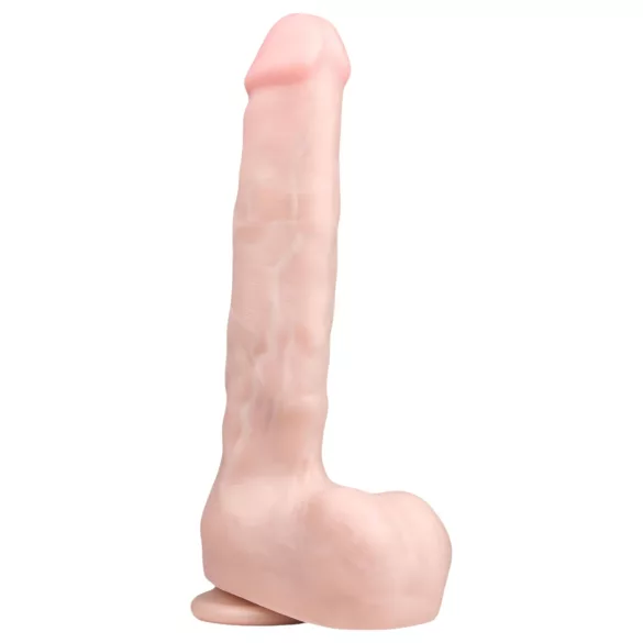 Easytoys - dildo realístico com ventosa e escroto - 29,5cm - cor natural