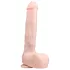 Easytoys - dildo realístico com ventosa e escroto - 29,5cm - cor natural