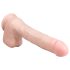 Easytoys - Dildo Grande com Ventosa e Escroto (29.5cm) - Cor Natural