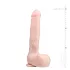 Easytoys - dildo realístico com ventosa e escroto - 29,5cm - cor natural